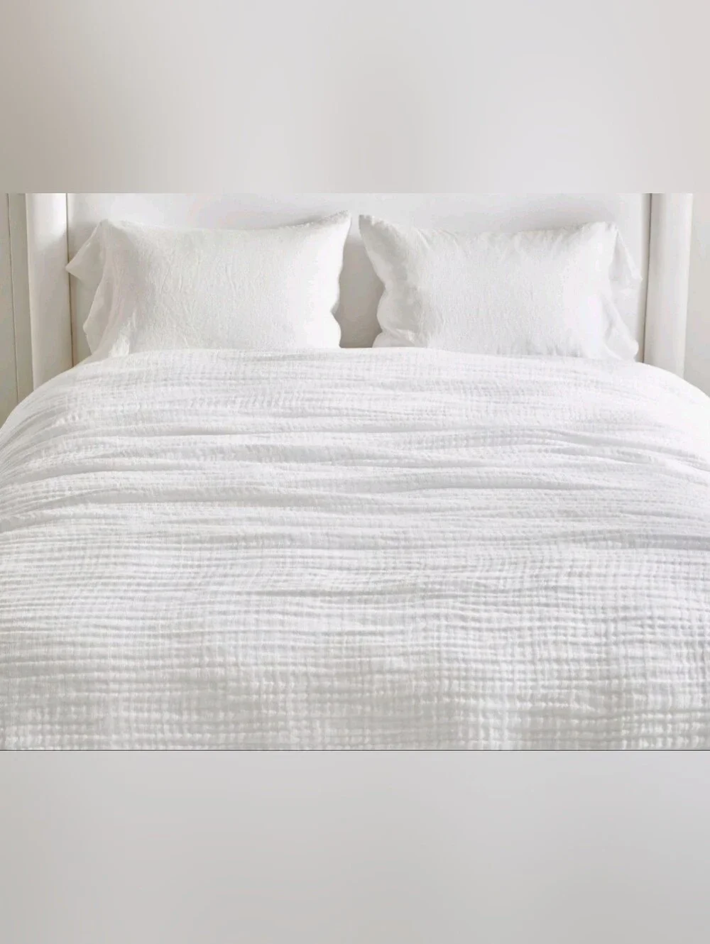 Pottery Barn Cloud Blanket Linen Cotton White King Cal King
